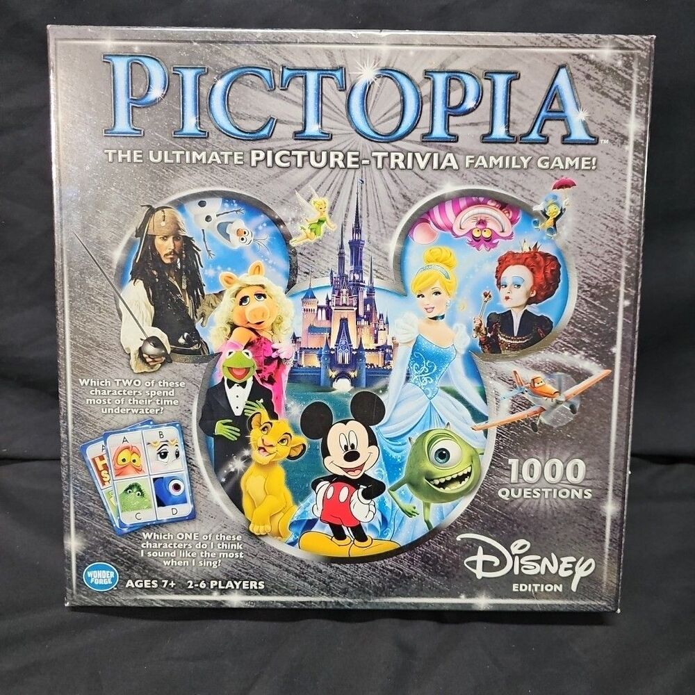 PICTOPIA Disney Edition Picture-Trivia Family Game (No Instructions)